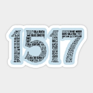 Reformation 1517 (Front Image - Black Font) Sticker